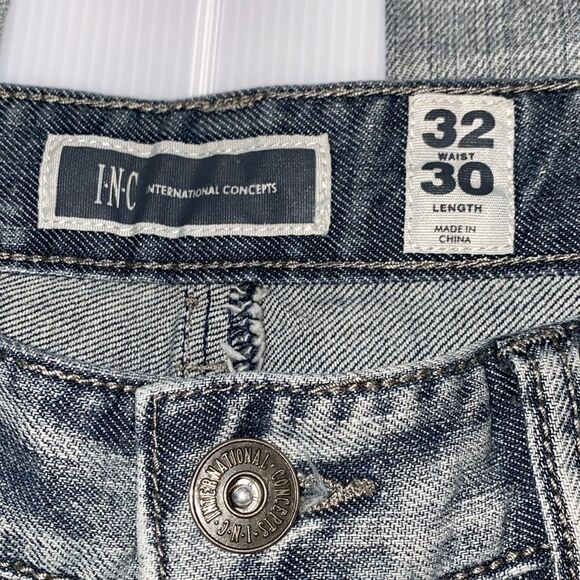 INC International Concepts Mens Berlin Slim Strait Gray Light Wash Jeans 32 x 30 - Picture 9 of 13